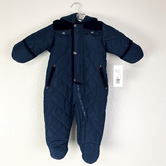 Rothschild Navy One Piece Barn Quilted Snowsuit Size 12 Months - Picture 1 of 6
